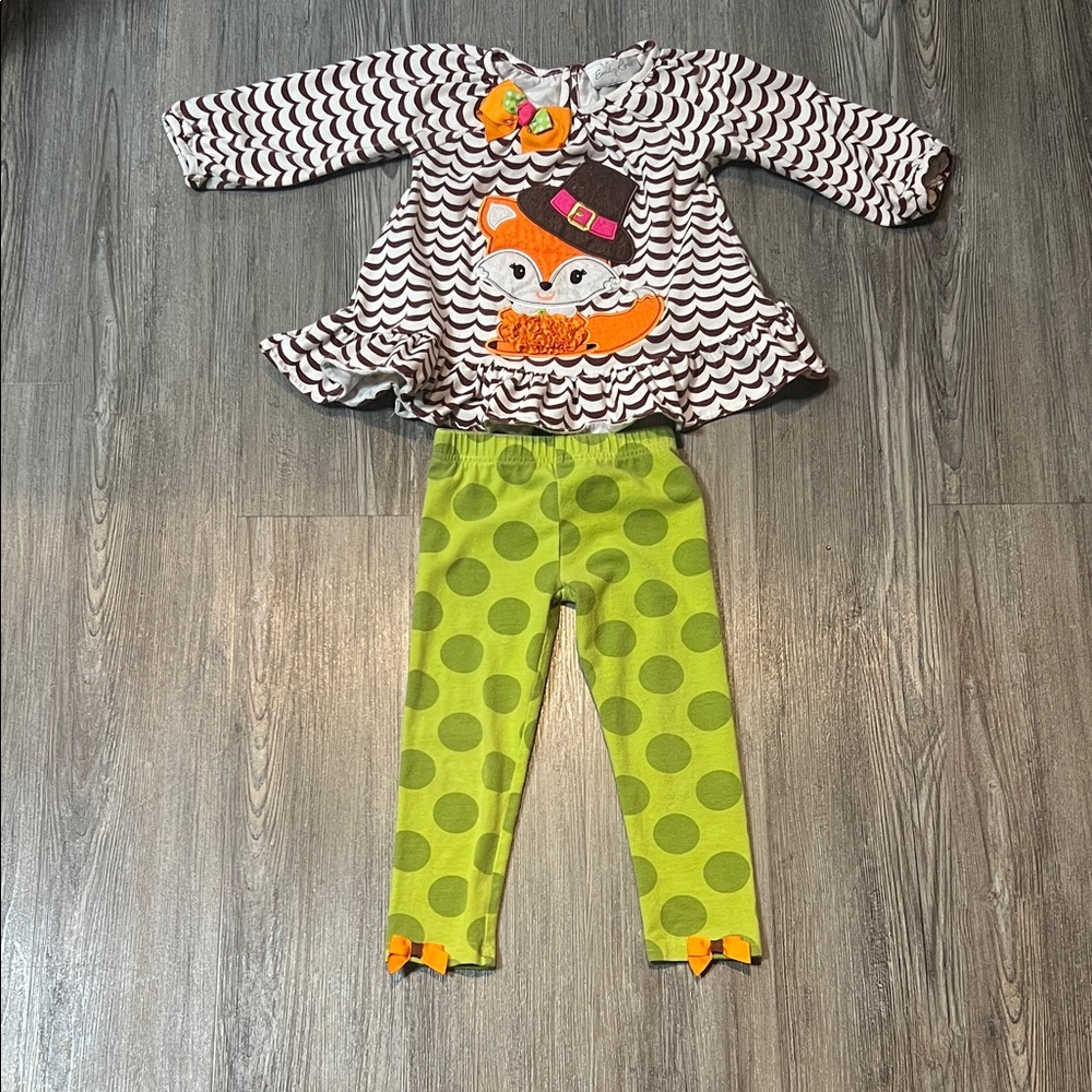 Fall Fox Outfit- Size 2T